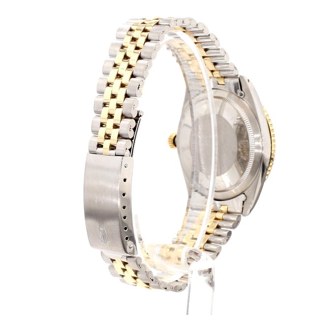 1970s Vintage Rolex Datejust Thunderbird Turn-O-Graph Two Tone Gold Steel Watch For Sale - Image 5 of 12