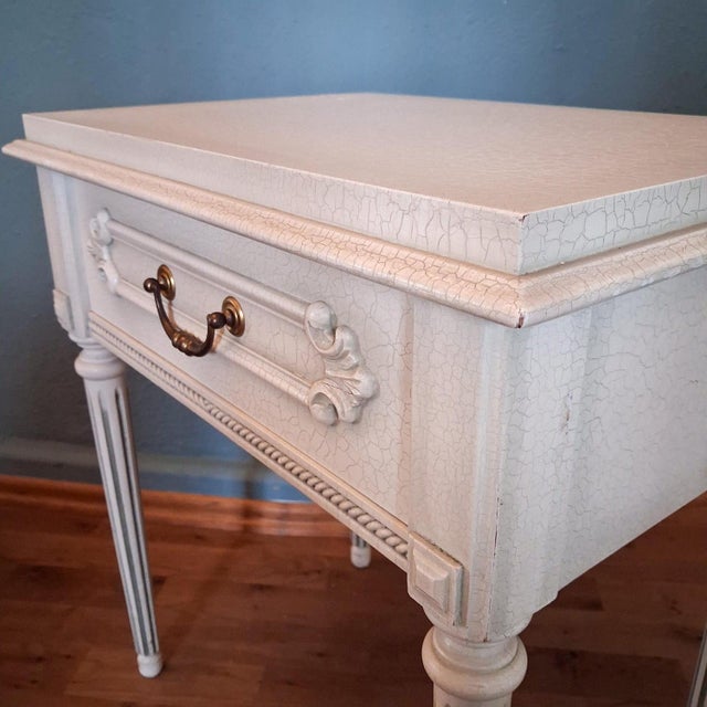 Louis XVI French Bedside Tables, 1970s, Set of 2 For Sale - Image 6 of 16