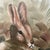 Gray Mid 20th Century Vintage Cutrona Wildlife Canvas Painting of Bunnies Artist Signed Framed For Sale - Image 8 of 12
