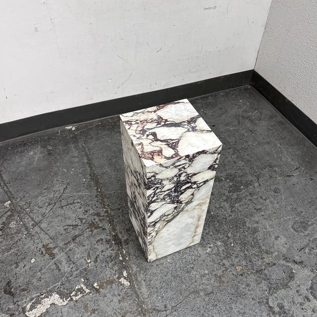 White Audo Copenhagen Plinth Marble Pedestal For Sale - Image 8 of 12