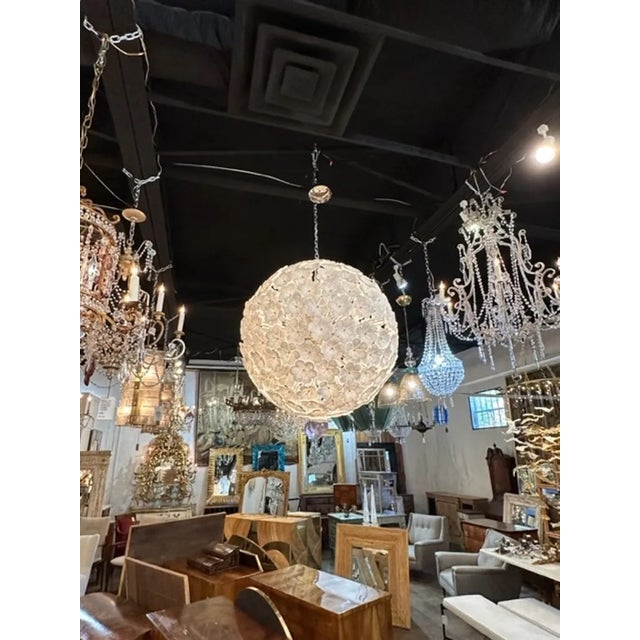Modern Large Modern Murano Glass Flower Chandelier For Sale - Image 3 of 6