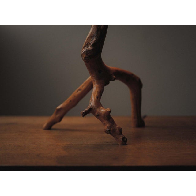 Mid-Century Modern Provençal Tripod Table Lamp in Olive Wood, 1970s For Sale - Image 3 of 12