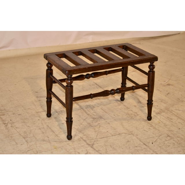 19th Century English Mahogany Luggage Stand For Sale - Image 4 of 7
