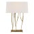 Ian K. Fowler by Visual Comfort Signature Aspen Console Lamp in Gilded Iron with Linen Shade For Sale