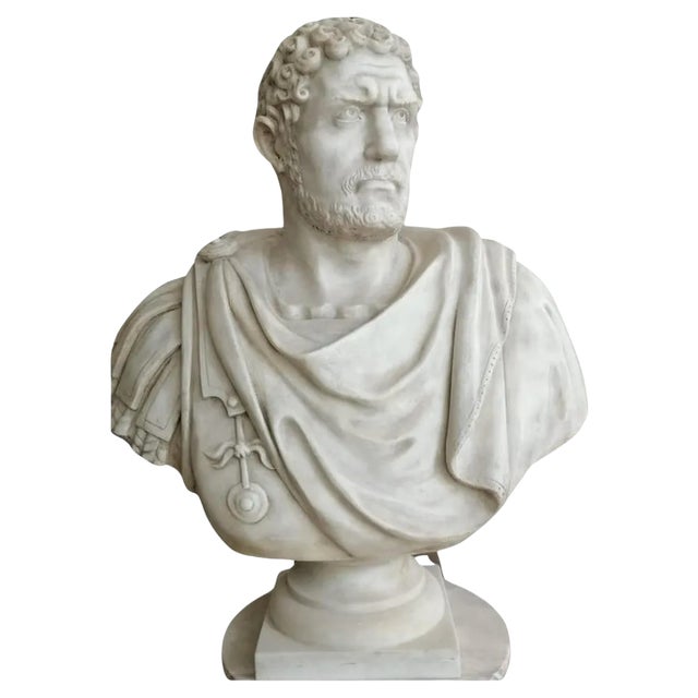 20th Century Marcus Aurelius Antoninus Sculpture in Caracalla Carrara Marble For Sale