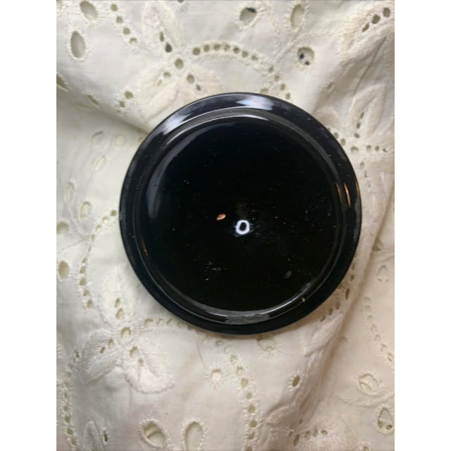 1970s Vintage Asian Hand Painted Lacquerware Egg Shaped Box with Gold Cranes For Sale - Image 10 of 10