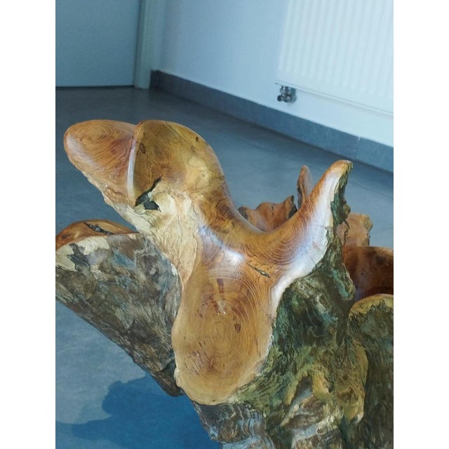 Brutalist Sculptural Wooden Centerpiece, 1970s For Sale - Image 10 of 18