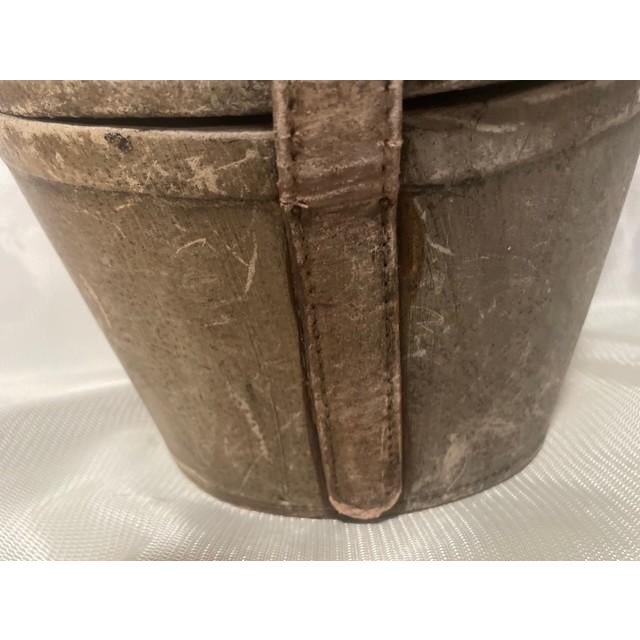Antique Leather Top Hat Box Case - Late 19th Century For Sale - Image 13 of 18
