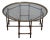 Baker Hollywood Regency Faux Bamboo Glass Top Coffee Table For Sale