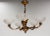 Metal French Red Copper and Frosted Glass Chandelier, 1940s For Sale - Image 7 of 7