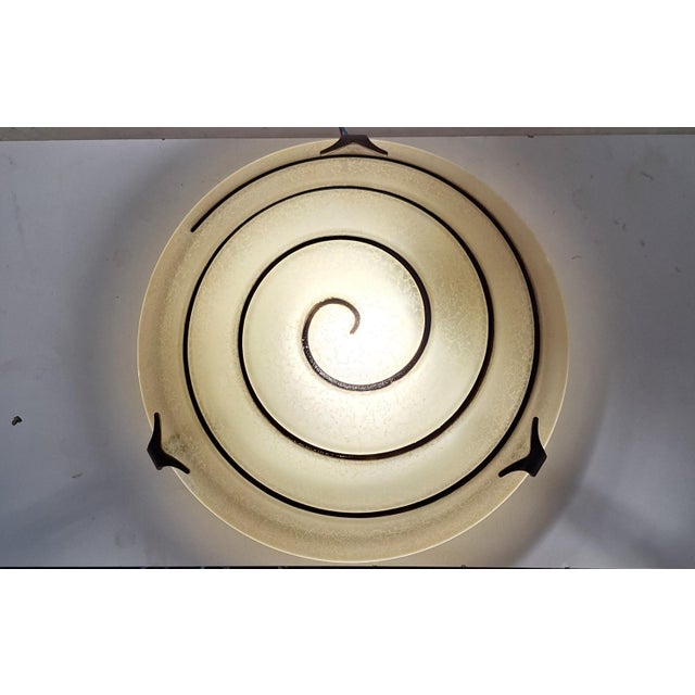 2000 - 2009 Vintage Ceiling Lamp with Glass Shade, 2000s For Sale - Image 5 of 7