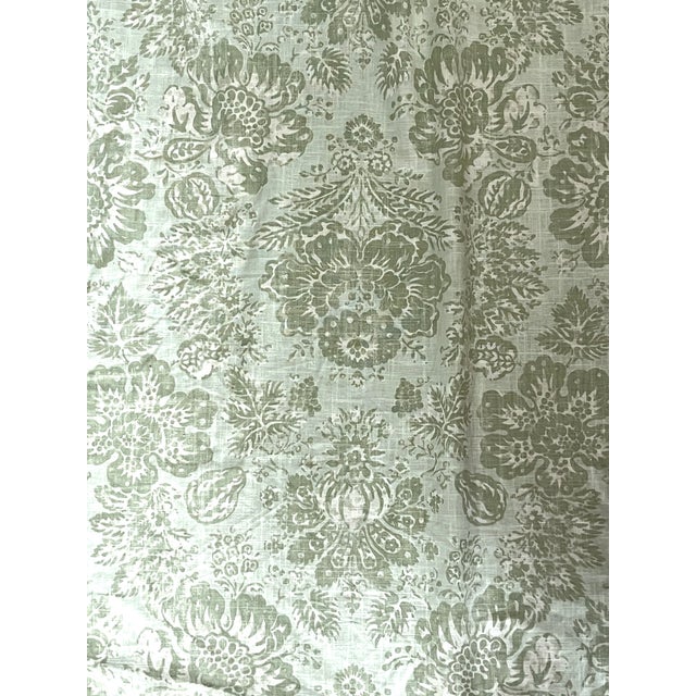 An elegant six-yard length of vintage performance upholstery fabric by Braemore Fabrics, featuring an oversized botanical...