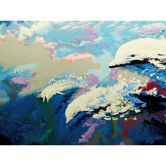 Robert Katona Dolphins of Neptune Hand Signed Fine Art Serigraph Ocean Wave For Sale In Denver - Image 6 of 7