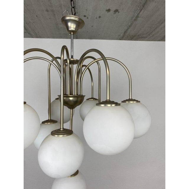 1940s Sputnik Chandelier attributed to Jaroslav Bejvl for Kamenický Šenov, 1940s For Sale - Image 5 of 8