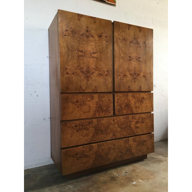 Vintage Mid Century Modern Lane Burl Wood Highboy Dresser. Chairish