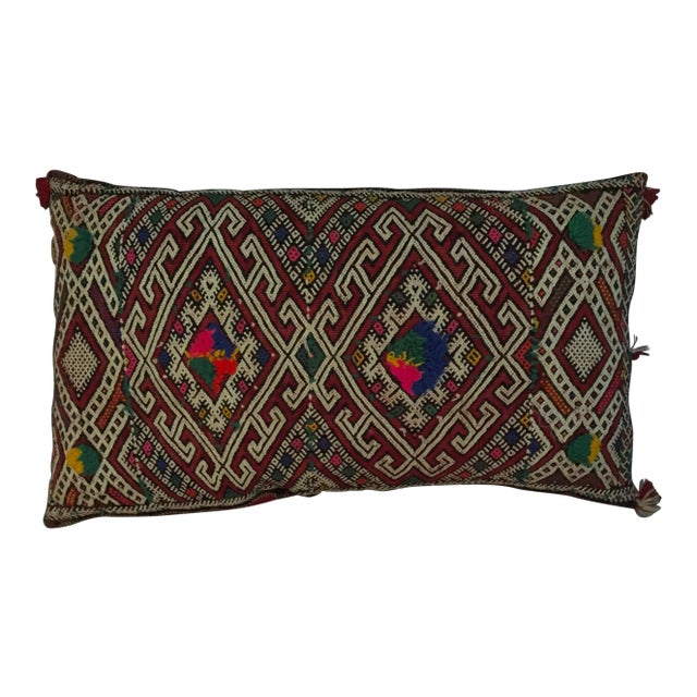 Bohemian Moroccan Kilim Pillow For Sale
