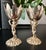 Vintage Renaissance Style Cherub/ Putti Gold Plated Metal Candle Holders, Eggs Cups - A Pair For Sale - Image 4 of 12