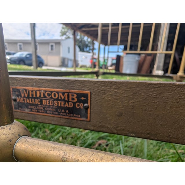 Late 19th Century Whitcomb Metallic Bedstead Co. Heavy Brass Twin Beds - A Pair For Sale - Image 18 of 18