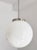 Contemporary Art Deco Globe Pendant Light in Glass and Chrome, 1930s For Sale - Image 3 of 11
