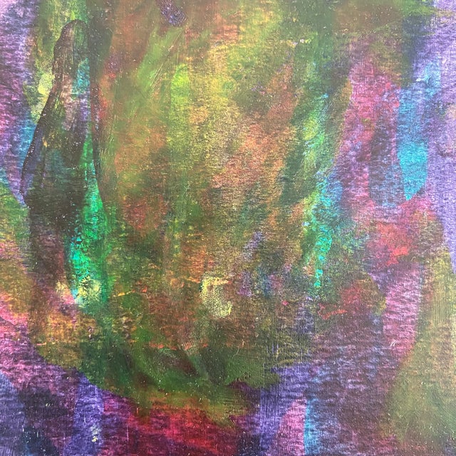 Abstract Oil and Watercolor Painting, 2021 For Sale - Image 4 of 6