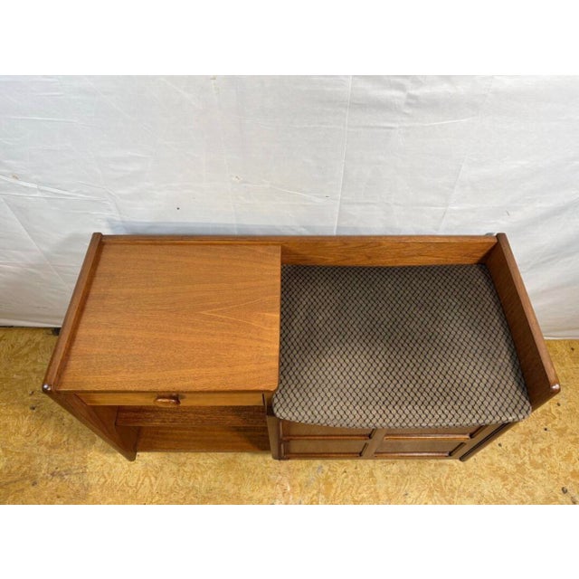 1960s Mid-Century Teak Telephone Seat from Nathan, 1960-1970 For Sale - Image 5 of 10