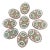 Mid 20th Century Oriental Rose Famille Medallion Oval Plates, Set of Eighteen For Sale