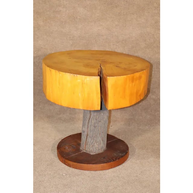 Mid 20th Century Handmade Tree Slab Table For Sale - Image 5 of 6