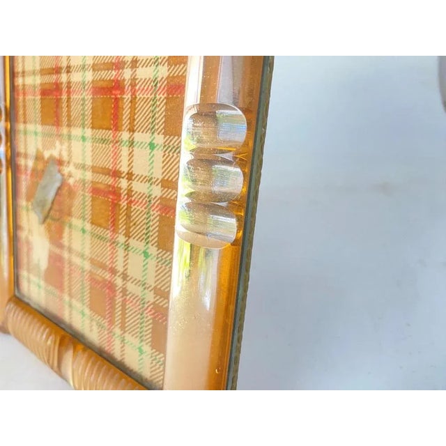 Glass Art Deco Picture Frame in Pink, France, 1930s For Sale - Image 7 of 10