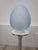 Beautiful Egg Lamp 5178 by Siba. France, 1980s. White lacquered metal base. Large opaque blue glass globe. Height 38 cm....