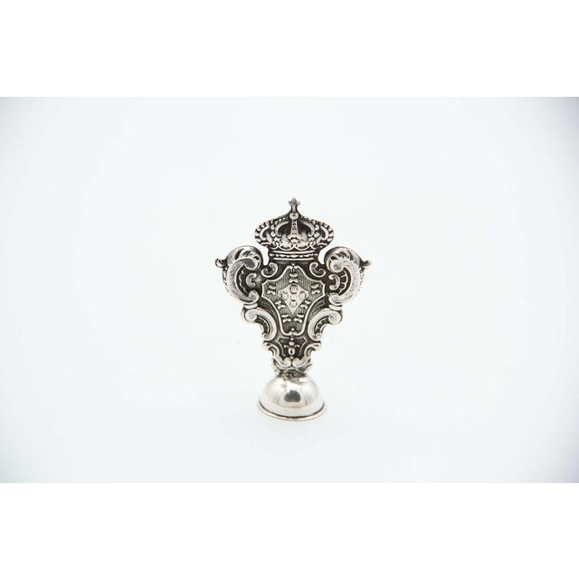 Silver Seal with Coat of Arms of Portugal For Sale - Image 3 of 3