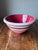 Contemporary Late 20th Century Terramoto Pottery San Francisco Red and White Striped Mixing Bowl 9.25" For Sale - Image 3 of 10