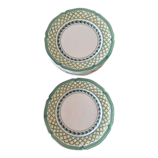 1990s Villeroy and Boch “French Garden Orange” Bread and Breakfast Plates- Set of 14 For Sale