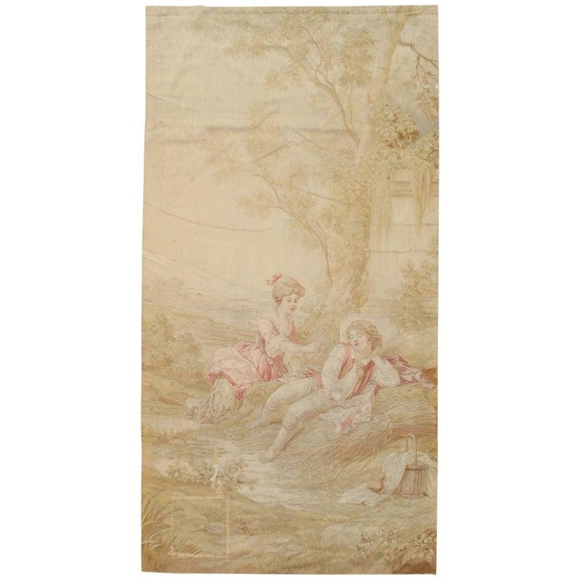 Antique 19th Century French Aubusson Tapestry, Handmade, Wall Hanging, Silk Fine For Sale In New York - Image 6 of 6
