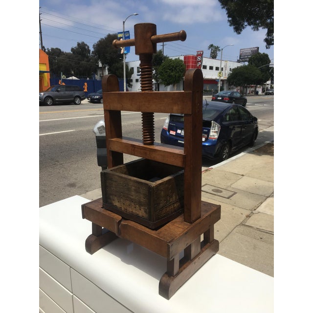 Antique Sculptural Solid Wood Wine Press For Sale - Image 15 of 16