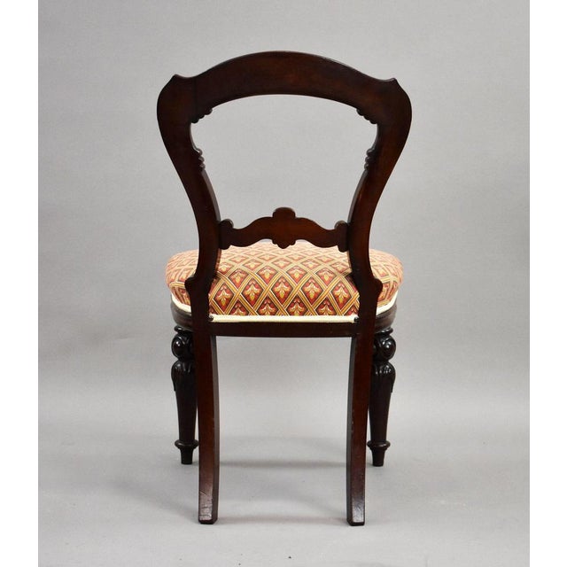 Brown Antique Victorian Mahogany Dining Chairs, 1890, Set of 4 For Sale - Image 8 of 11