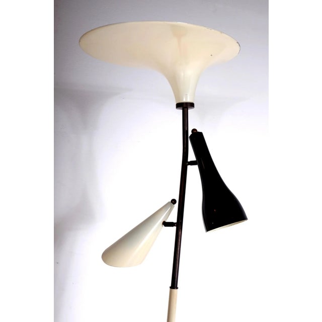 Italian Lacquered Metal Floor Lamp, 1960s For Sale - Image 6 of 8