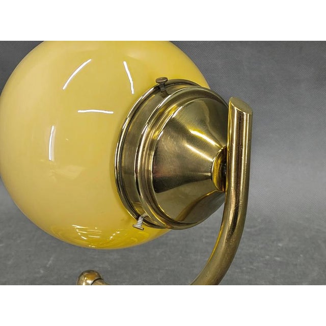Art Deco Czech Brass and Champagne Glass Wall Light, 1930s For Sale - Image 4 of 10