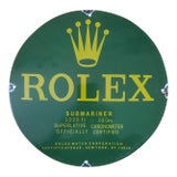 Vintage Enamel Rolex Watch Sign For Sale