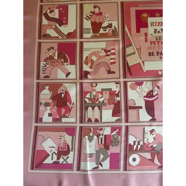 Hermès Hermès Silk Scarf “Les Petits Métiers De Paris “ 2006 For Sale - Image 4 of 9