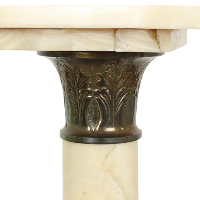 Antique Onyx Marble and Bronze Column, 1890s For Sale - Image 12 of 18