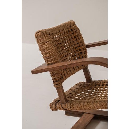 Mid-Century Rope Chair by Audoux & Minet, France, 1950s For Sale - Image 9 of 15