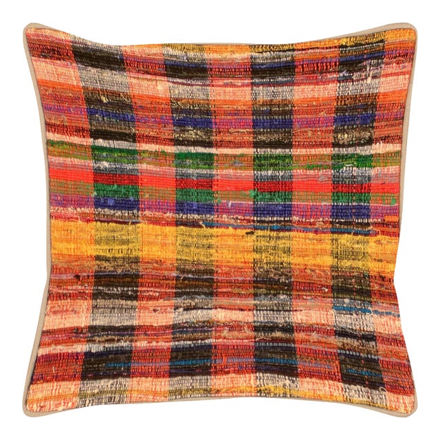 1960s Turkish Rag Pillow For Sale