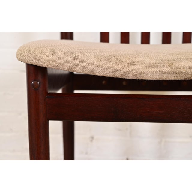 Brown Danish Modern Sculpted Solid Rosewood Side Chairs or Dining Chairs by Vamdrup Stolefabrik, Pair For Sale - Image 8 of 13