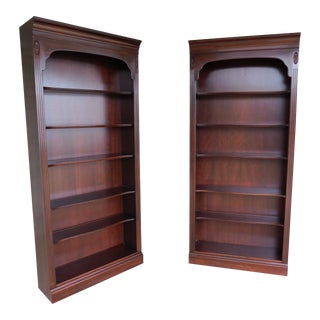 Ethan Allen Georgian Court Open BookShelves - a Pair For Sale
