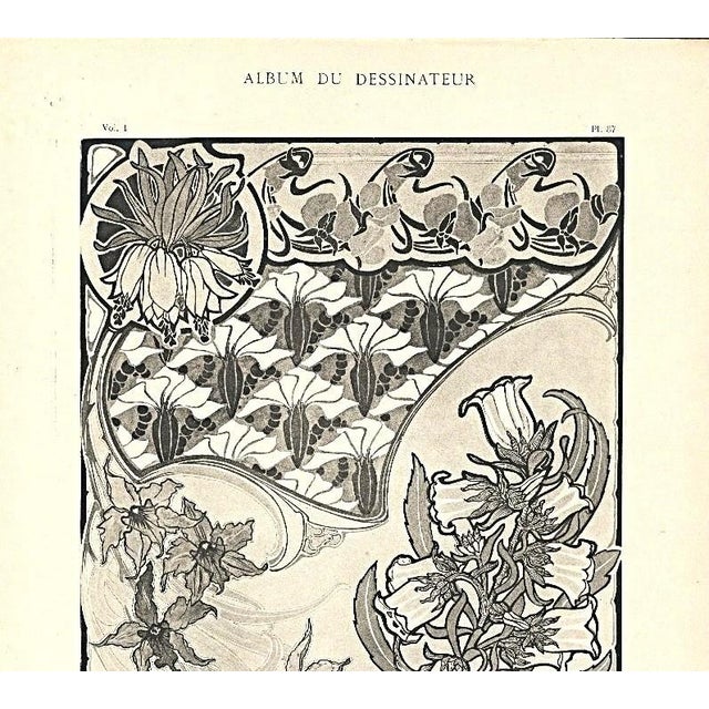 This is one of several recent purchases of French antique floral design lithographs that we purchased in Paris. It dates...