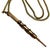 This elegant 18k plated Victorian-era mechanical fob pencil ion a gold plated necklace. Crafted with a classic spiral-...