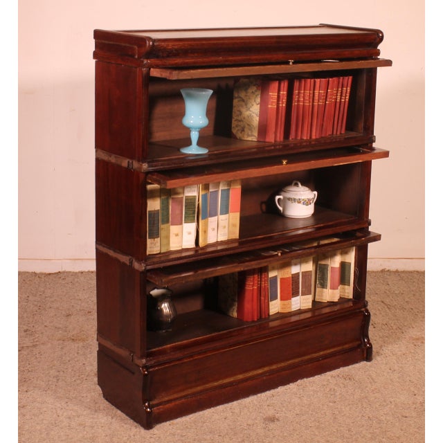 Antique Bookcase in Mahogany from Globe Wernicke, 1890s For Sale - Image 12 of 13