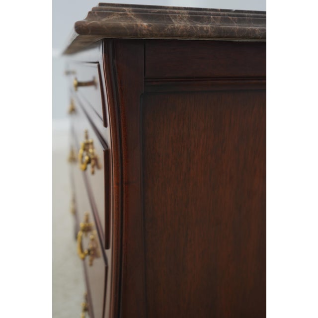 Henkel Harris Marble Top Kettle Base Mahogany Chest For Sale - Image 14 of 18