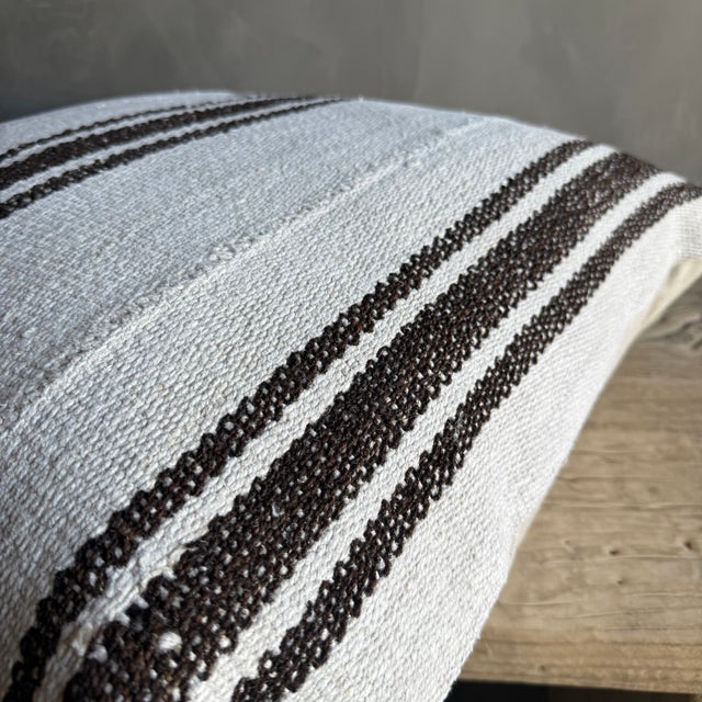 Not Yet Made - Made To Order Vintage Rug Pillow Cover With Stripes For Sale - Image 5 of 7