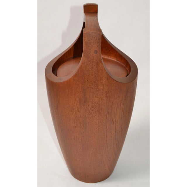 Dansk Designs 1960s Jens Quistgaard Dansk Designs Scandinavian Modern Staved Teak Lidded Ice Bucket For Sale - Image 4 of 12